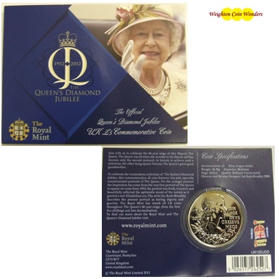 2012 BU £5 Coin (Presentation Card) - Queen’s Diamond Jubilee - Click Image to Close